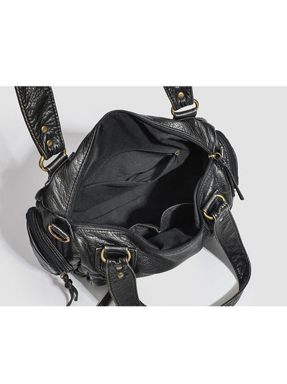 Bolso de cuero femenino de moda y desgastado con múltiples bolsillos MDA0889H1Y