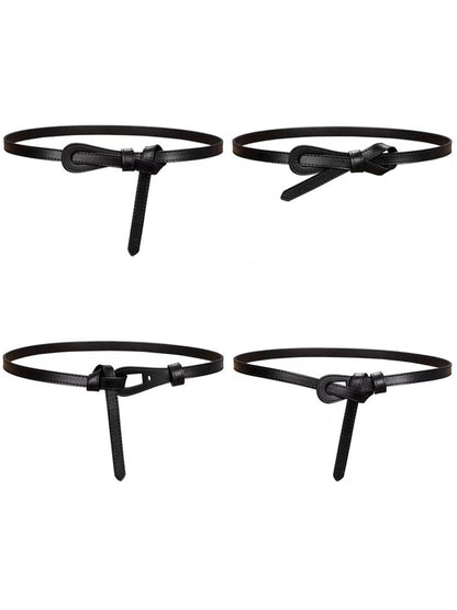 Cinturón delgado de imitación de cuero a la moda para mujer MDA0175H2Y