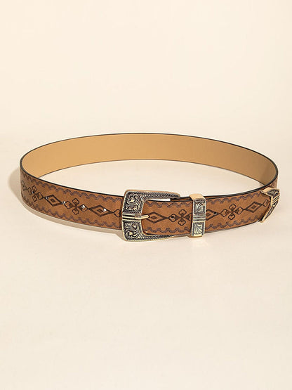 Cinturón de moda occidental para mujer con diseño estampado MDA0127H2Y