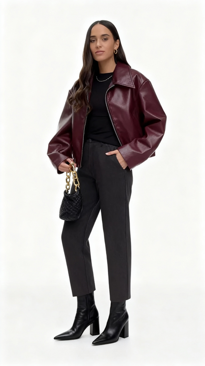 Ana - Bomber de cuero