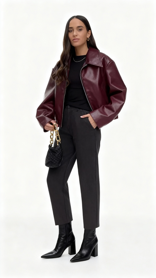 Ana - Bomber de cuero