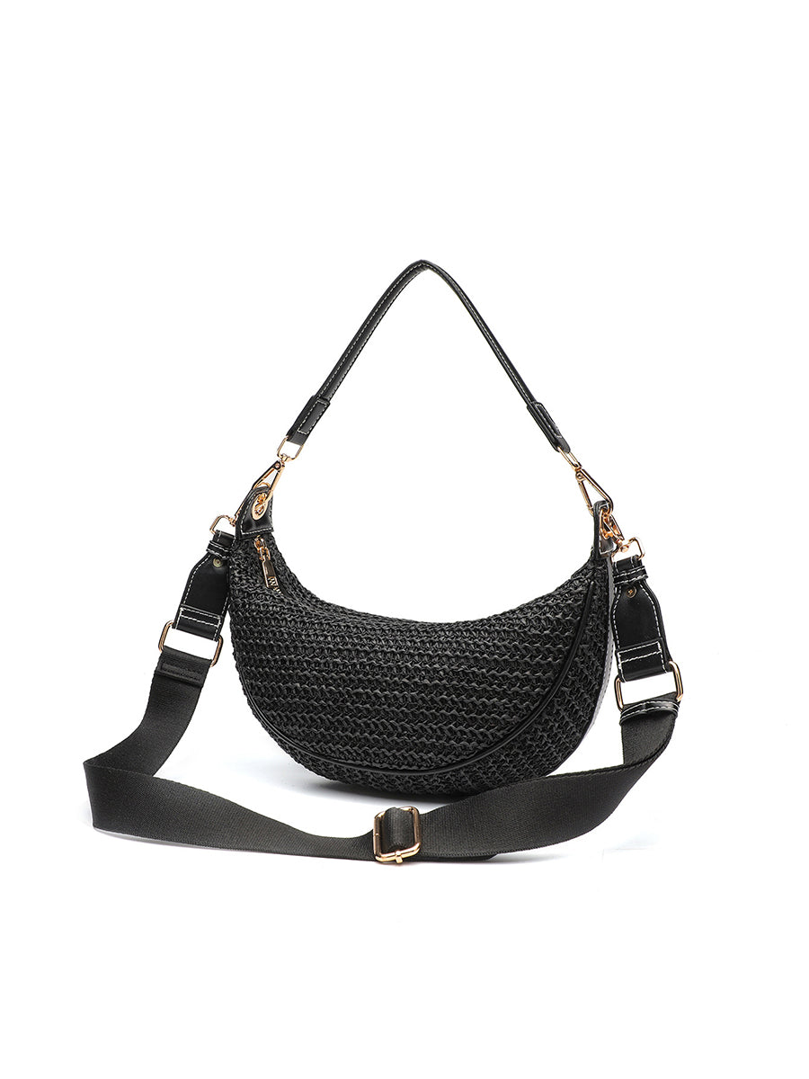 Bolso de mujer casual de hombro cruzado de mano tejida Bolsa de axila MDA0444H5I