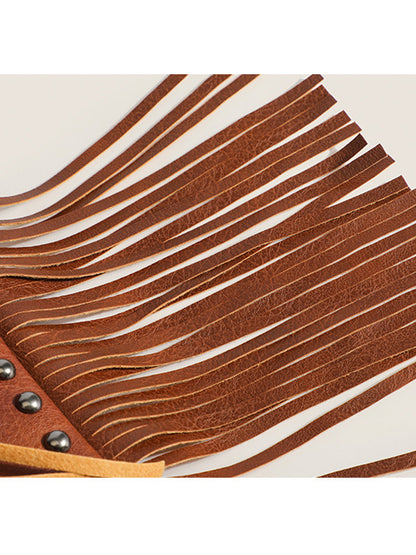 Bolso de mujer en estilo vaquero occidental con borlas MDA0878H9Y