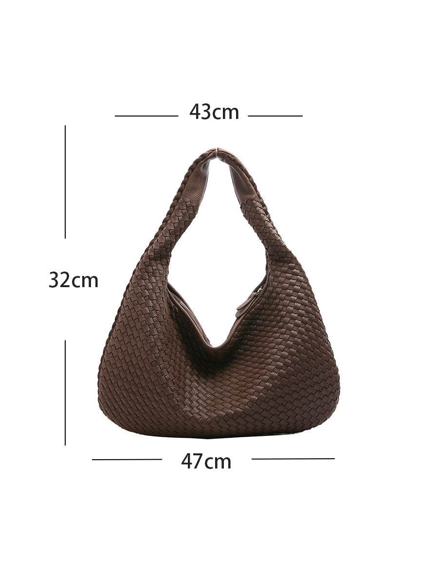 Bolso de cuero tejido de moda para mujer MDA0844H2Y