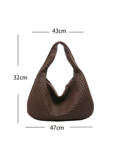 Bolso de cuero tejido de moda para mujer MDA0844H2Y