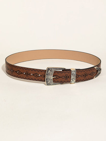 Cinturón de moda occidental para mujer con diseño estampado MDA0127H2Y